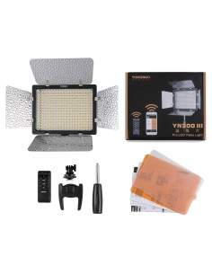 Luz de Video LED YONGNUO YN300 III con Control Remoto y Temperatura Ajustable 3200K-5600K