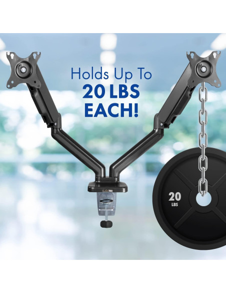 Brazos de Monitor Doble Stellar Mounts para Samsung 32" Curvado