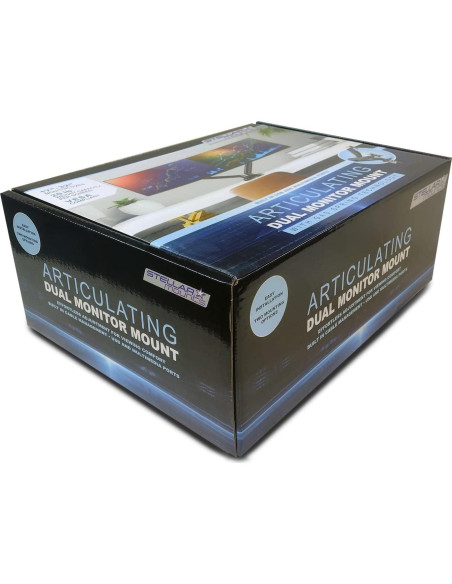 Brazos de Monitor Doble Stellar Mounts para Samsung 32" Curvado