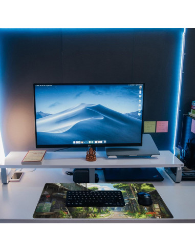 Alfombrilla de escritorio Eflxamz Anime Abandoned Town 80x30 cm