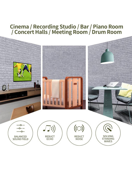16 Paneles Acústicos HIJIRH 30.48x30.48 cm Aislantes de Sonido 16 Paneles Acústicos HIJIRH 30.48x30.48 cm Aislantes de Sonido