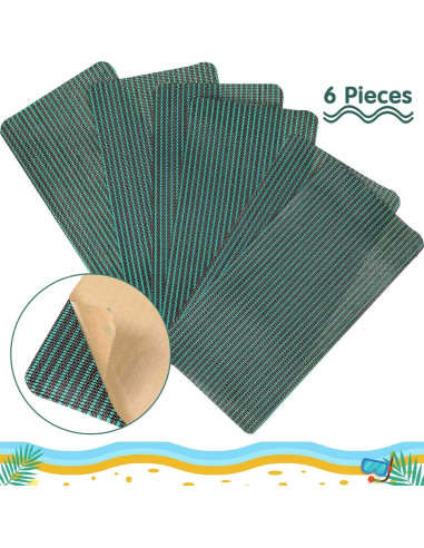 Kit de Parche Autoadhesivo Honoson para Cubierta de Piscina 6 Piezas 10x20cm