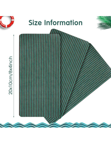 Kit de Parche Autoadhesivo Honoson para Cubierta de Piscina 6 Piezas 10x20cm