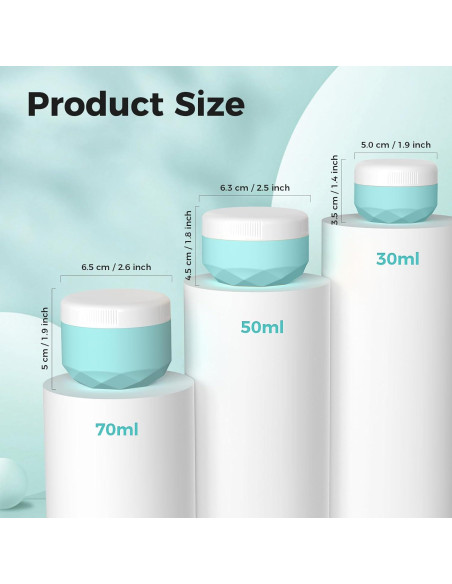 Contenedores de Viaje WLEAD 30ml Silicona Aprobados por TSA