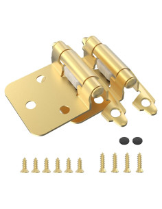 Bisagras de Gabinete Superpuestas Chibery 1/2" Cierre Automático Oro