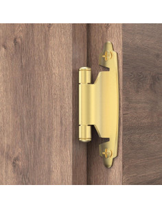 Bisagras de Gabinete Superpuestas Chibery 1/2" Cierre Automático Oro 2