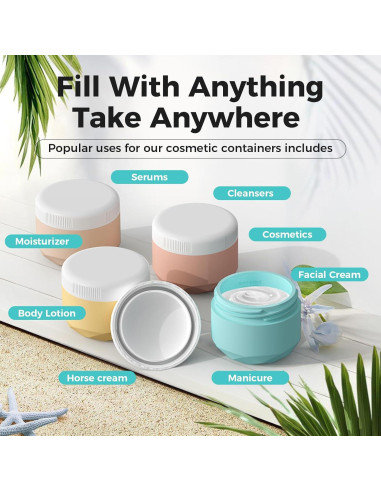 Contenedores de Viaje WLEAD 30ml Silicona Aprobados por TSA