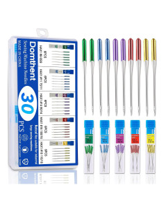 Agujas de Máquina de Coser Domthent 30pcs Universal HAX1