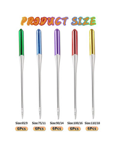 Agujas de Máquina de Coser Domthent 30pcs Universal HAX1 2