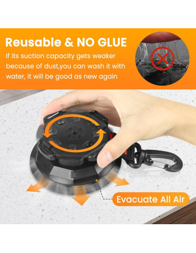 Ganchos de Ventosa HLOGREE 6PCS Alta Resistencia 20kg