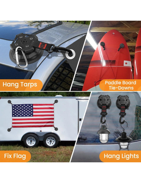 Ganchos de Ventosa HLOGREE 6PCS Alta Resistencia 20kg