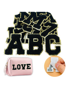 Parche de Letras Chenille Autoadhesivas Jongdari - 26 Piezas