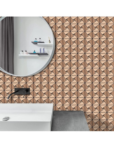 Azulejo Autoadhesivo Vamos Tile Rosa Oro 30.48x30.48cm 10 Hojas