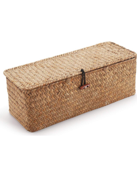 Cesta de Almacenamiento DECRAFTS de Hierba Marina 3 Secciones