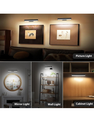 Luz de Imagen LED Inalámbrica EUIOKUN 2-Pack Regulable