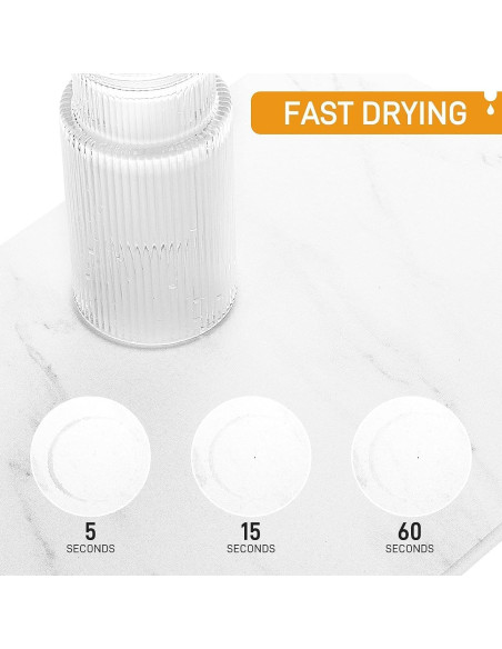 Paquete de 2 Alfombrillas de Secado de Piedra Ree 40x30 cm