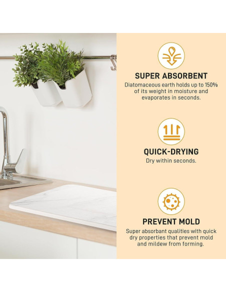 Paquete de 2 Alfombrillas de Secado de Piedra Ree 40x30 cm