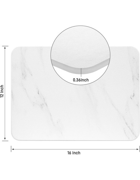 Paquete de 2 Alfombrillas de Secado de Piedra Ree 40x30 cm