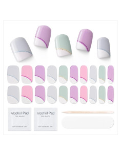 Tiras de Uñas de Gel Semi Curadas MOOYIYAN 20 Pcs Brillantes