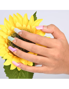 Tiras de Uñas de Gel Semi Curadas MOOYIYAN 20 Pcs Brillantes 2