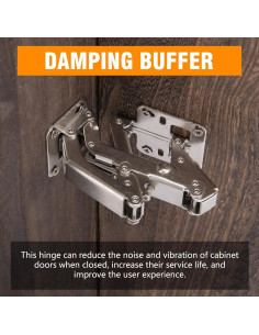 2 Bisagras de Puerta Ocultas 170 CAMBIO MOORE para Gabinete 2