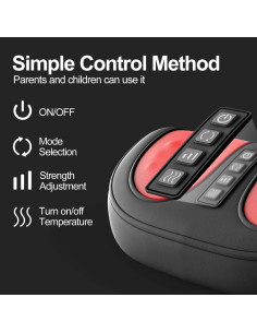 Masajeador de pies eléctrico LEERCON con calor y 3 intensidades 2
