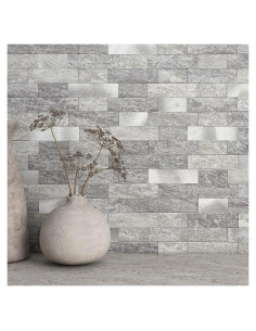 Azulejos Adhesivos BeNice 3D Peel and Stick Gris 5 Hojas