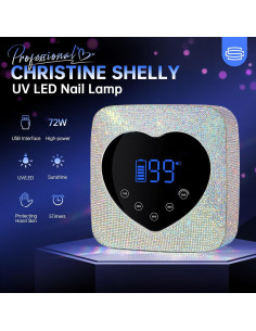 Lámpara de Uñas LED UV 72W CHRISTINE SHELLY Inalámbrica 2