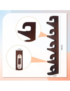 Perchero de Sombreros de Madera Nafhone 2 Pack - Organizador Pared 2