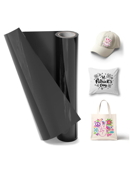 Vinilo de Transferencia de Calor Negro Amavinyl 30.48 cm x 3.05 m