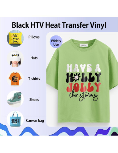 Vinilo de Transferencia de Calor Negro Amavinyl 30.48 cm x 3.05 m