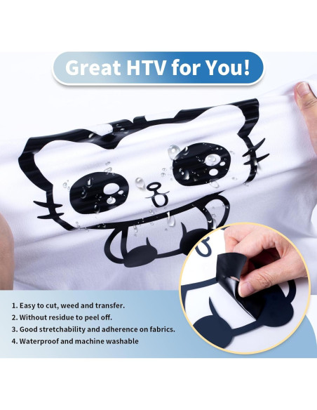 Vinilo de Transferencia de Calor Negro Amavinyl 30.48 cm x 3.05 m