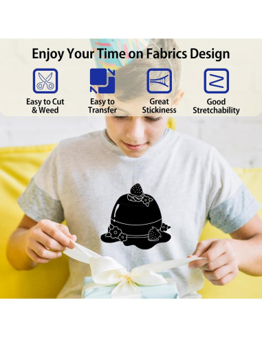 Vinilo de Transferencia de Calor Negro Amavinyl 30.48 cm x 3.05 m