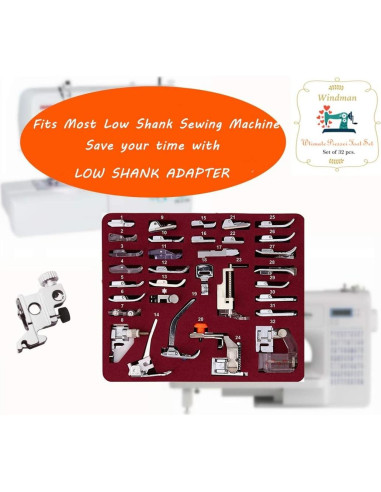 Conjunto de 32 Piezas de Patas de Prensatelas Windman