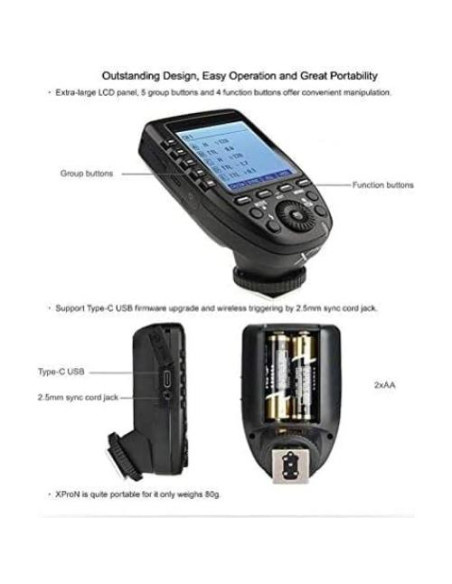 Disparador Inalámbrico TTL Godox Xpro-N 1/8000s HSS