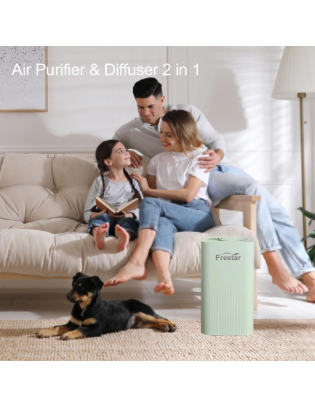 Purificador de Aire y Difusor 2 en 1 AP-1980 Verde HEPA