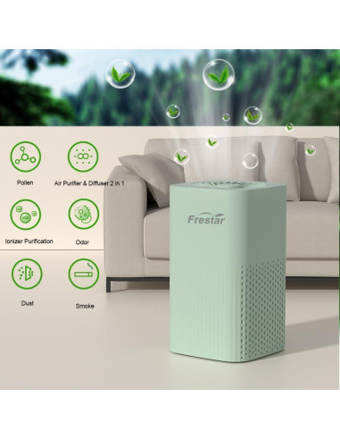 Purificador de Aire y Difusor 2 en 1 AP-1980 Verde HEPA