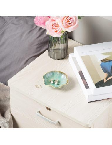 Plato Decorativo BEUNAIZER Cerámica Verde Esmeralda 10.9cm