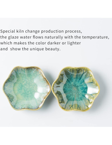 Plato Decorativo BEUNAIZER Cerámica Verde Esmeralda 10.9cm