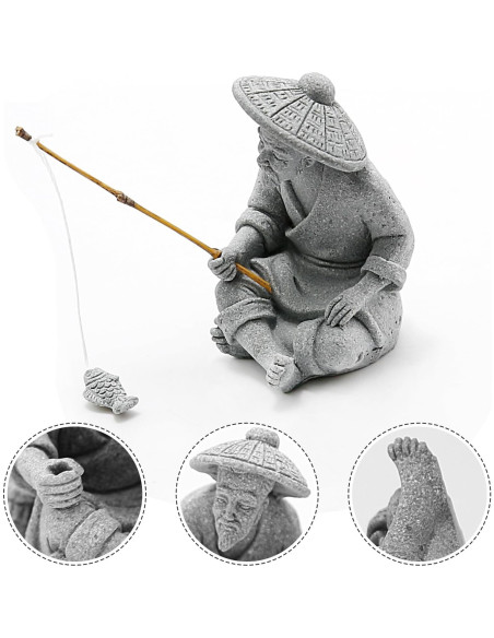 Figuras de Pescadores en Miniatura DUZFOREI - Adorno Zen