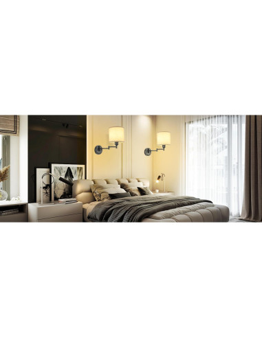 Aplique de pared recargable GOODATE BZ-DC, 15 colores, control remoto