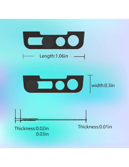 Cubierta de Cámara para iPhone 13 MakLuen - Protección Privacidad Negra