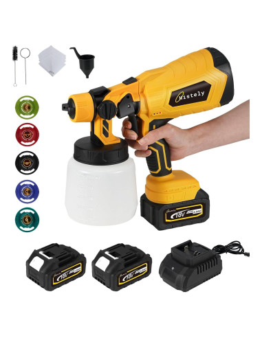 Pulverizador de pintura inalámbrico Histely CPS003 4.0Ah 5 boquillas