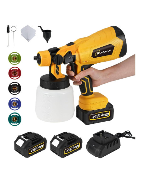 Pulverizador de pintura inalámbrico Histely CPS003 4.0Ah 5 boquillas Pulverizador de pintura inalámbrico Histely CPS003 4.0Ah 5 boquillas