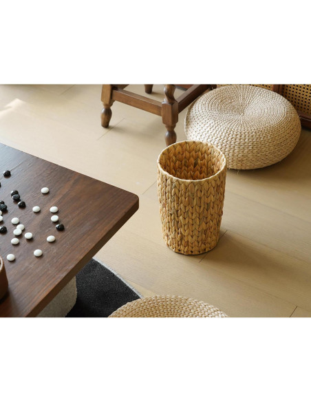 Cesta de Basura de Mimbre Coeusy 7.57 Litros Redonda