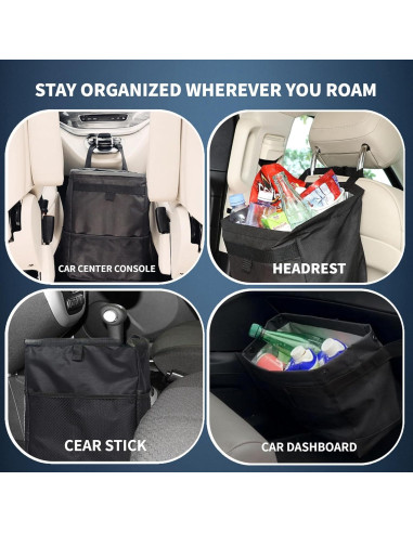 Bolsa de Basura para Automóvil MCNULGUR Negra Impermeable