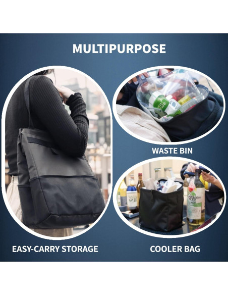 Bolsa de Basura para Automóvil MCNULGUR Negra Impermeable