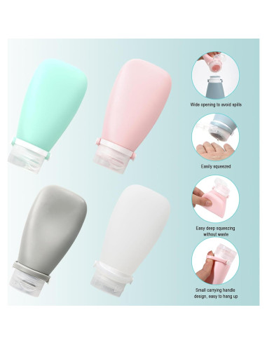 Juego de Botellas de Viaje 18 Piezas DingCo Aprobado TSA