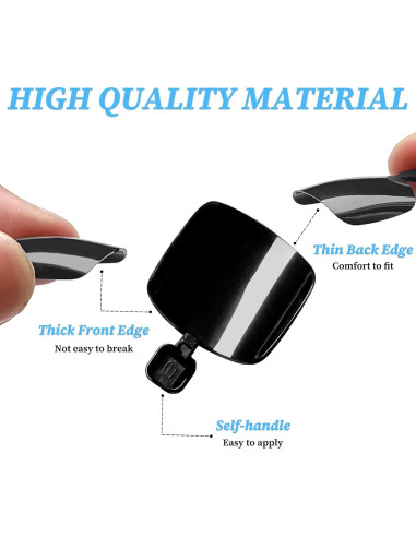 120 Uñas Postizas Cortas para Dedos de los Pies Lifextol - Negro