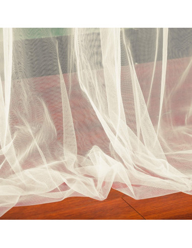 Cortina de fondo de tul champán 2 paneles 5ft x 8ft
